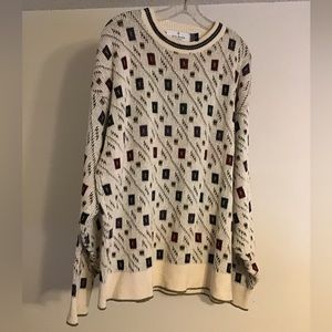 Bill Blass Hand Framed Pullover Sweater Large Cotton Made in USA